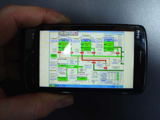Steuerung &uuml;ber ein Smartphone
